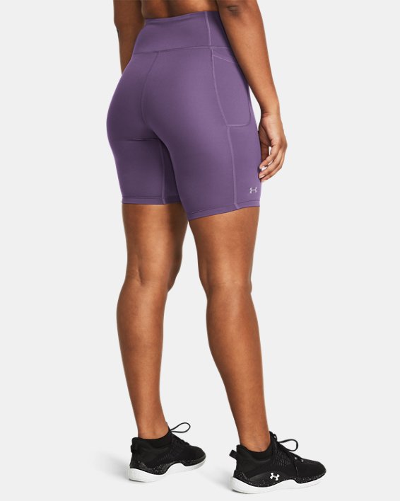 กางเกงขาสั้น UA Movement Bike สำหรับผู้หญิง in Purple image number 1
